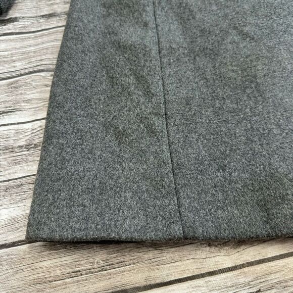 Cole Haan Women's Wool Blend Pea Coat 6 Charcoal Grey Gray Full Zipper Zip Lined - Picture 8 of 16